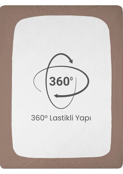 Sertifikalı Organik Pamuklu Lastikli Çarşaf Kahverengi L Tek Kişilik - Çift Kişilik L Örme Penye fırsatları