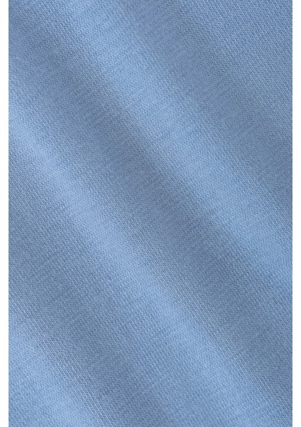 Sertifikalı Organik Pamuklu Lastikli Çarşaf Mavi L Tek Kişilik - Çift Kişilik L Örme Penye