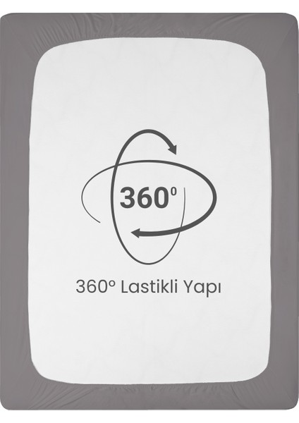 Sertifikalı Organik Pamuklu Lastikli Çarşaf Antrasit L Tek Kişilik - Çift Kişilik L Örme Penye fırsatları