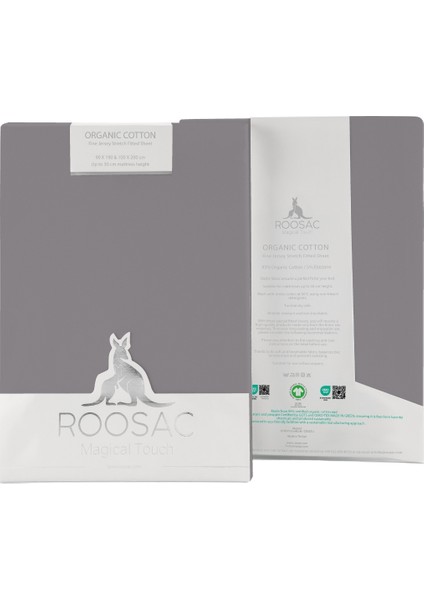 Sertifikalı Organik Pamuklu Lastikli Çarşaf Antrasit L Tek Kişilik - Çift Kişilik L Örme Penye