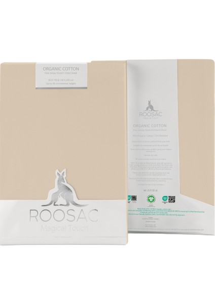 Sertifikalı Organik Pamuklu Lastikli Çarşaf Naturel L Tek Kişilik - Çift Kişilik L Örme Penye