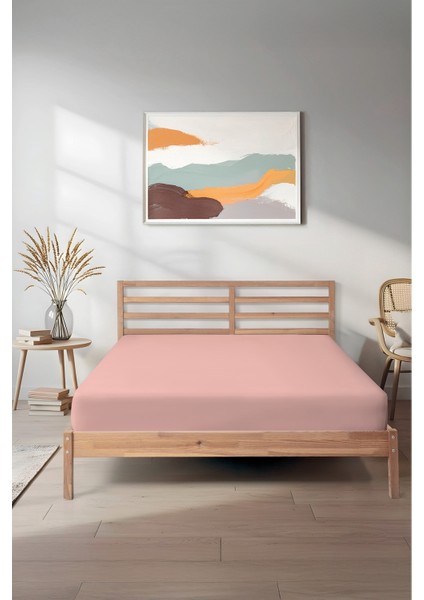 Sertifikalı Organik Pamuklu Lastikli Çarşaf Pudra L Tek Kişilik - Çift Kişilik L Örme Penye fiyatları