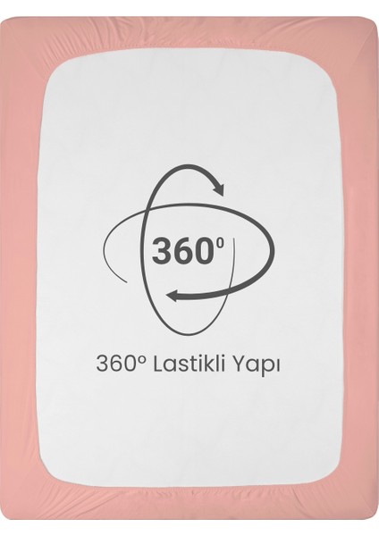 Sertifikalı Organik Pamuklu Lastikli Çarşaf Pudra L Tek Kişilik - Çift Kişilik L Örme Penye fırsatları