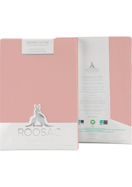 Sertifikalı Organik Pamuklu Lastikli Çarşaf Pudra L Tek Kişilik - Çift Kişilik L Örme Penye