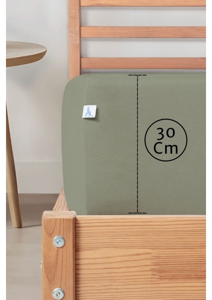 Sertifikalı Organik Pamuklu Lastikli Çarşaf Elma Yeşili L Tek Kişilik - Çift Kişilik L Örme Penye modelleri