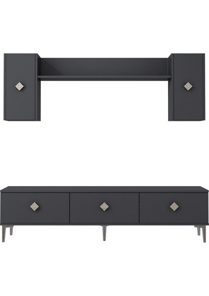 1337TV180-1CT Tv Ünitesi , Tv Sehpası Antrasit-Gümüş fiyatları
