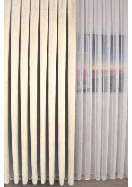 Ada Petek Fon Perde Krem 1/3 Sık Pile 1.sınıf Kalite Tek Kanat modelleri