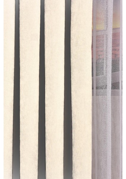 Ada Petek Fon Perde Krem 1/3 Sık Pile 1.sınıf Kalite Tek Kanat indirimleri