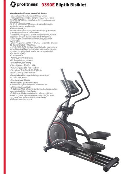 9350E Eliptik Bisiklet fiyatları
