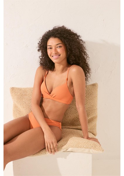 Turuncu Push Up Bikini Üstü