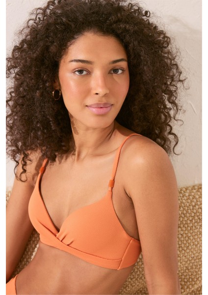 Turuncu Push Up Bikini Üstü modelleri