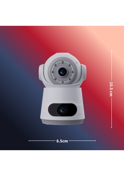 Akıllı Bebek Gözetici & Ev Güvenliği: 6mp Çift Lens 360° Wifi Ptz Kamera - Hareket/ses Algılama, Gece Görüş, Iki Yönlü Ses, IP66, 7/24 fiyatları