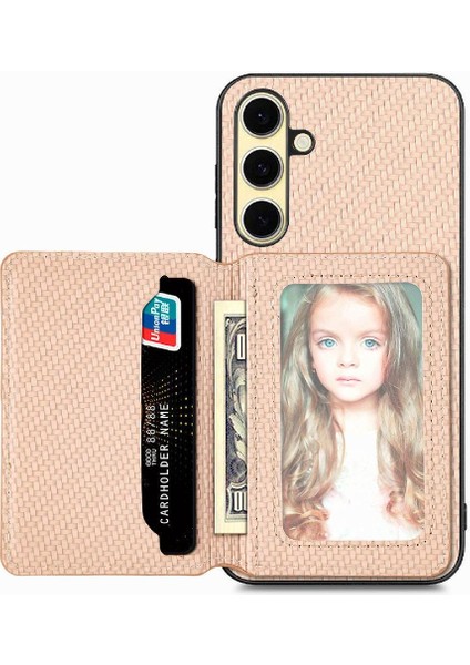 Samsung Galaxy A56 Stand Fonksiyonu Rfıd Engelleme Manyetik Kart Için Kılıf (Yurt Dışından)