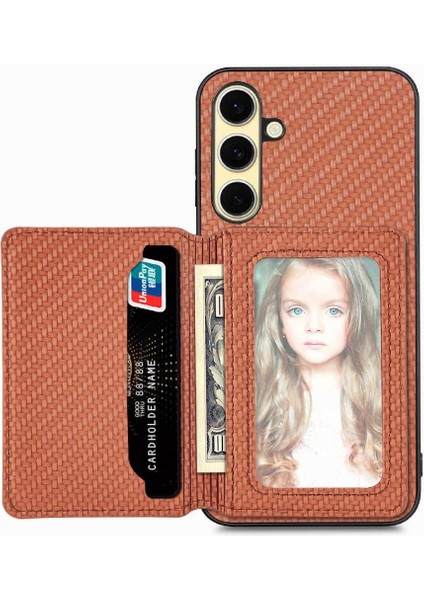 Samsung Galaxy A56 Stand Fonksiyonu Rfıd Engelleme Manyetik Kart Için Kılıf (Yurt Dışından)