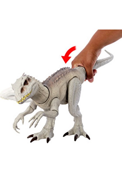 Mattel HNT63 Jurassic World Kamuflaj Dinozor Figürü 21 inç Ses ve Işık Özellikli Hediyelik