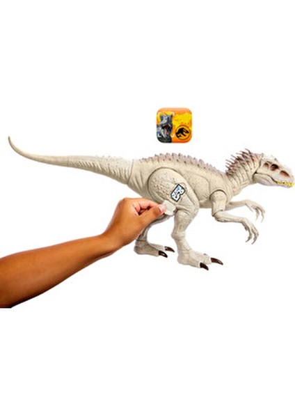 Mattel HNT63 Jurassic World Kamuflaj Dinozor Figürü 21 inç Ses ve Işık Özellikli Hediyelik