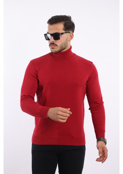 Erkek Balıkçı Yaka Triko Kazak — %100 Pamuk, Klasik