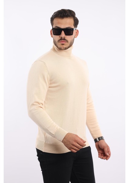 Erkek Balıkçı Yaka Triko Kazak — %100 Pamuk, Klasik modelleri