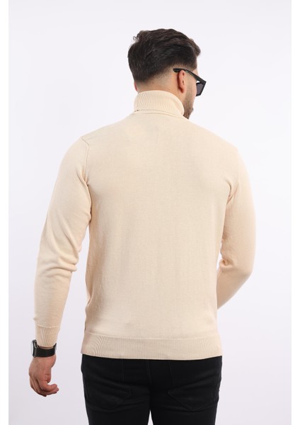 Erkek Balıkçı Yaka Triko Kazak — %100 Pamuk, Klasik fırsatları