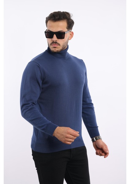 Erkek Balıkçı Yaka Triko Kazak — %100 Pamuk, Klasik modelleri