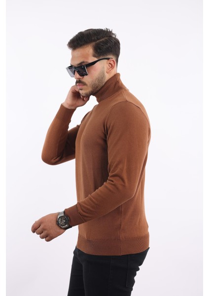 Erkek Balıkçı Yaka Triko Kazak — %100 Pamuk, Klasik