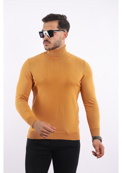 Erkek Balıkçı Yaka Triko Kazak — %100 Pamuk, Klasik