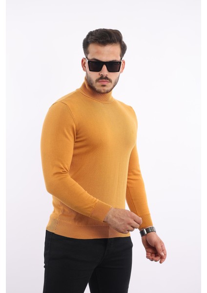 Erkek Balıkçı Yaka Triko Kazak — %100 Pamuk, Klasik modelleri