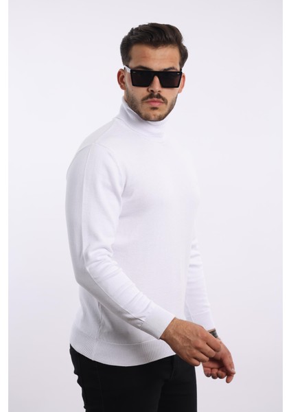 Erkek Balıkçı Yaka Triko Kazak — %100 Pamuk, Klasik modelleri