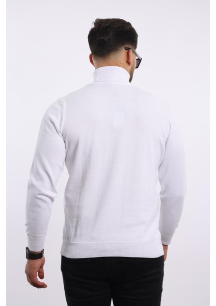 Erkek Balıkçı Yaka Triko Kazak — %100 Pamuk, Klasik fırsatları