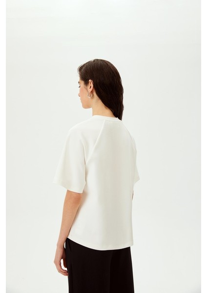 Bağcıklı Bisiklet Yaka Regular Örme Tişört modelleri