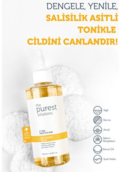 Siyah Nokta Karşıtı Salisilik Asit Tonik Cilt Bakım Seti 200 ml + 50 ml Yağlı Ciltler İçin indirimleri