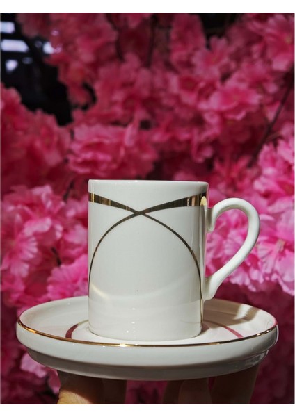 Miray Kelebek Gold File 6 Lı Kahve Fincan Takımı