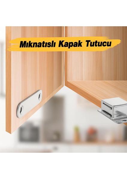 Paslanmaz Metal Mıknatıslı Çıt Çıt 5 cm Kapak Tutucu Dolap Açılır Kapanır Çekmece Kapatma Mekanizma fiyatları