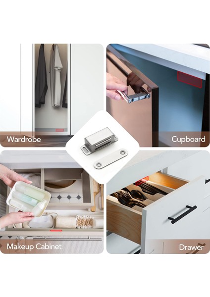 Paslanmaz Metal Mıknatıslı Çıt Çıt 5 cm Kapak Tutucu Dolap Açılır Kapanır Çekmece Kapatma Mekanizma fırsatları