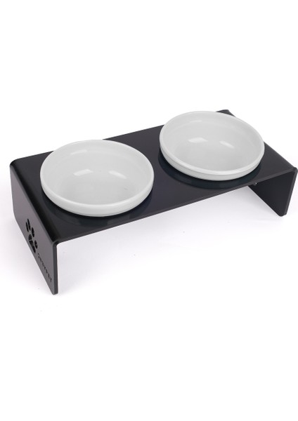 2'li Siyah Pleksi Kedi ve Köpek Seramik Mama & Su Kabı Paspas Hediye indirimleri