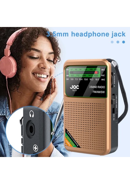 Pocket Radyosu Taşınabilir Mini Tam Bant Radyo Am/fm/sw Radyo Şarj Edilebilir Pil Destekli Kulaklık Miniradio Eski Için (Yurt Dışından) fiyatları