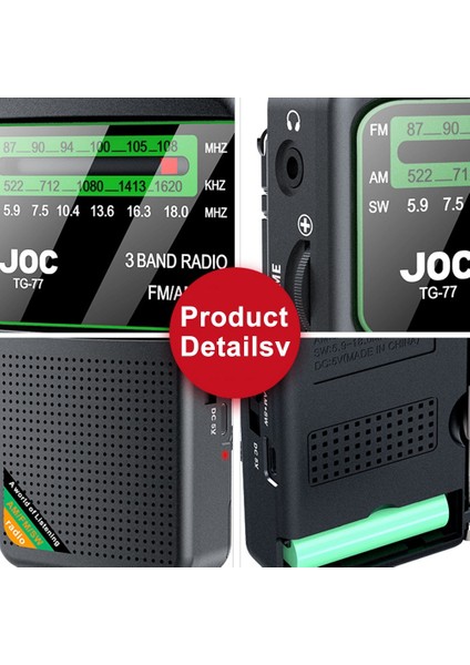 Pocket Radyosu Taşınabilir Mini Tam Bant Radyo Am/fm/sw Radyo Şarj Edilebilir Pil Destekli Kulaklık Miniradio Eski Için (Yurt Dışından) fırsatları