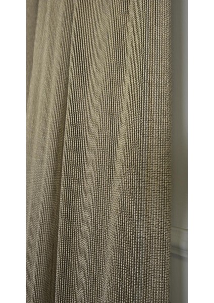 Murcia Dökümlü Tül Perde Pilesiz Bej