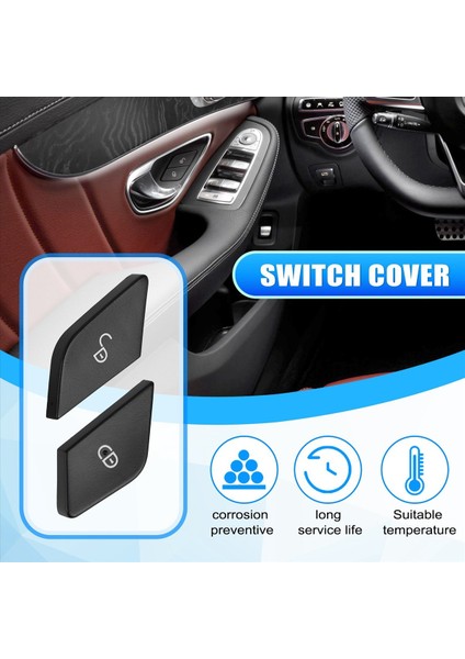 Araba Ön Kapı Kilit Anahtarı Düğmesi Araç Kilit Anahtarı Kapak 2059055251 Mercedes-Benz W205 W247 W213 Lhd Siyah (Yurt Dışından) modelleri