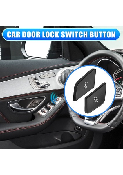 Araba Ön Kapı Kilit Anahtarı Düğmesi Araç Kilit Anahtarı Kapak 2059055251 Mercedes-Benz W205 W247 W213 Lhd Siyah (Yurt Dışından) fırsatları