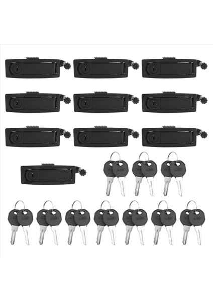 10PCS Sıkıştırma Mandalı Floş Kol Mandal Kilidi Deniz Araba Rv Kapı El Kilidi Ayarlanabilir Kol Mandalları Kalınlık: 1-5mm (Yurt Dışından)