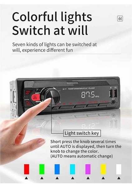 Evrensel Araba Stereo Tek Gürültü Araba Radyo Bluetooth USB Aux Dash Head Birimi Fm Radyo Medya Alıcı Araba Mp3 Çalar (Yurt Dışından) fırsatları