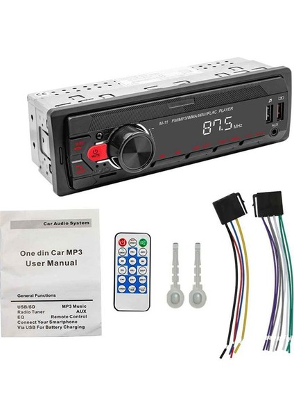 Evrensel Araba Stereo Tek Gürültü Araba Radyo Bluetooth USB Aux Dash Head Birimi Fm Radyo Medya Alıcı Araba Mp3 Çalar (Yurt Dışından) indirimleri