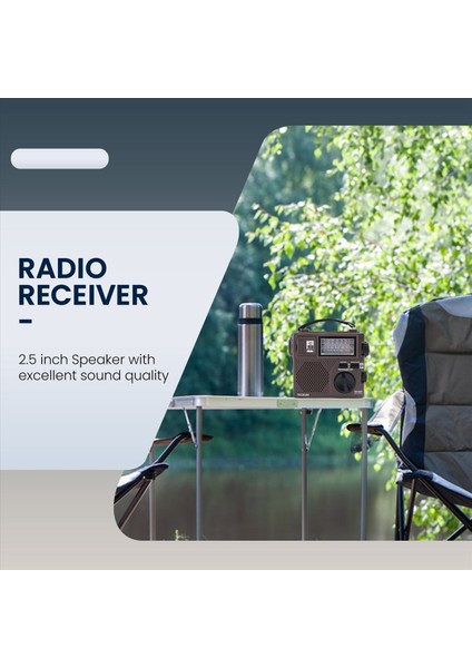 Tecsun GR-88P Dijital Radyo Alıcı Acil Durum Işık Dinamo Radyo Dahili Hoparlör Manuel El Gücü (Yurt Dışından) fırsatları