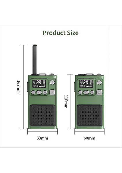 Taşınabilir Walkie Talkie Uzun Aralıklı Iletişim 400-470MHZ El Türlü Radyo Walkie Talkie Açık Hava Için LED El Feneri (Yurt Dışından) modelleri