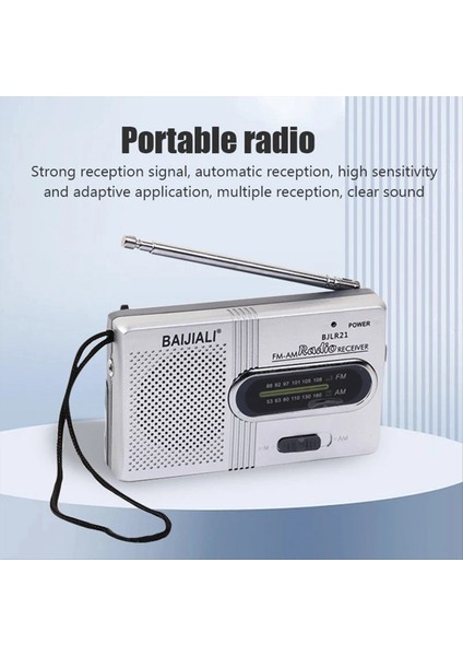 Indin BC-R21 Taşınabilir Mini Am Fm Radyo Stereo Hoparlörler Müzik Çalar Çift Bant Alıcı Kanalı 88-108MHZ Anten (Yurt Dışından) fiyatları
