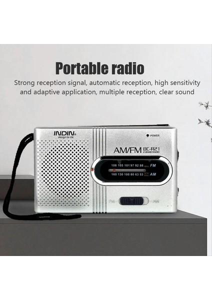 Indin BC-R21 Taşınabilir Mini Am Fm Radyo Stereo Hoparlörler Müzik Çalar Çift Bant Alıcı Kanalı 88-108MHZ Anten (Yurt Dışından) modelleri