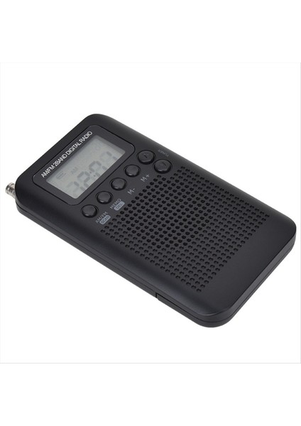 Am/fm Radyo LCD Ekran Cep Elde Taşınağı Dijital Çift Bant Alıcı Taşınabilir Hoparlör Siyah (Yurt Dışından)