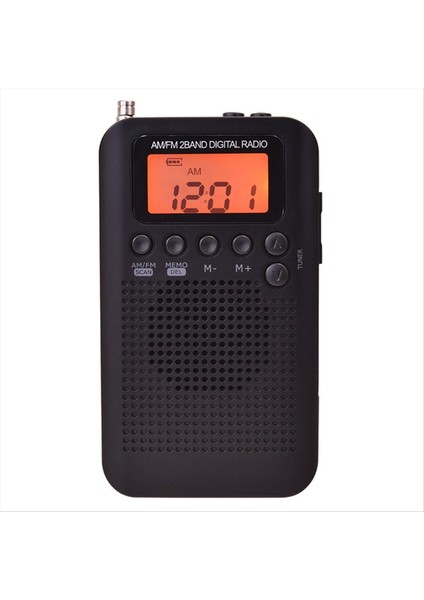 Am/fm Radyo LCD Ekran Cep Elde Taşınağı Dijital Çift Bant Alıcı Taşınabilir Hoparlör Siyah (Yurt Dışından) modelleri