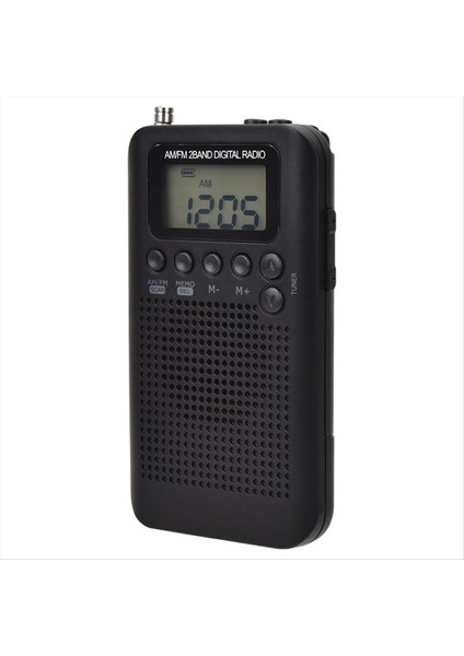 Am/fm Radyo LCD Ekran Cep Elde Taşınağı Dijital Çift Bant Alıcı Taşınabilir Hoparlör Siyah (Yurt Dışından) indirimleri